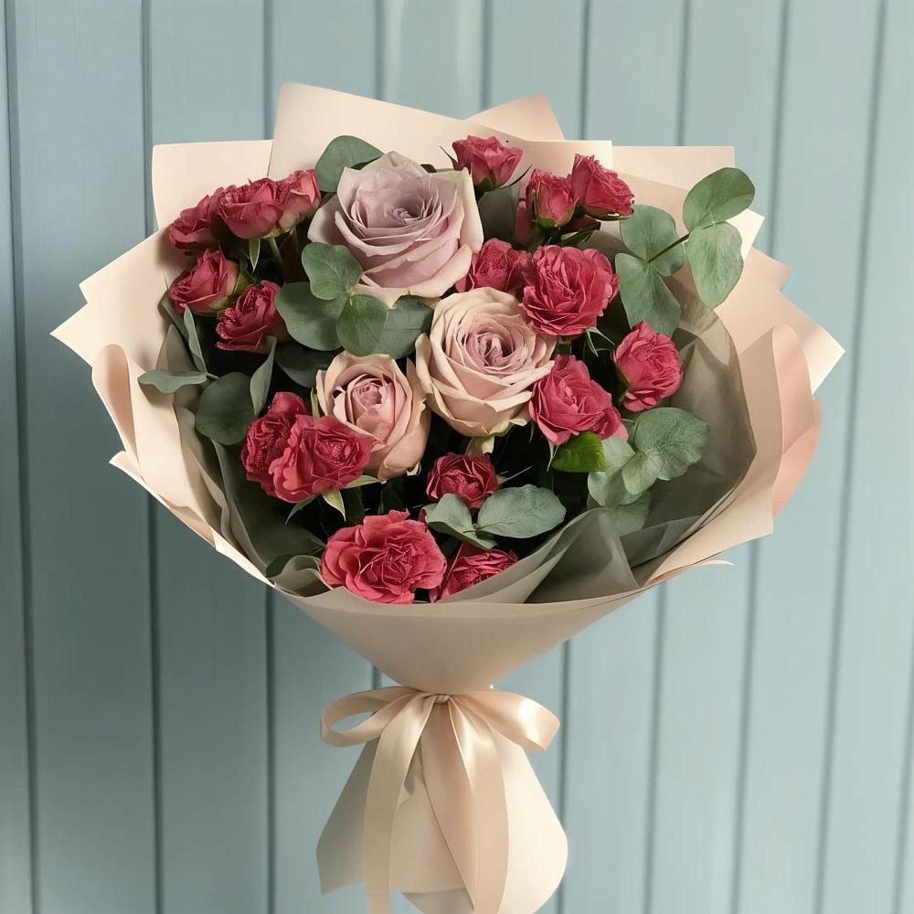 Букет цветов из: Гвоздики и Розы в Кяхулай