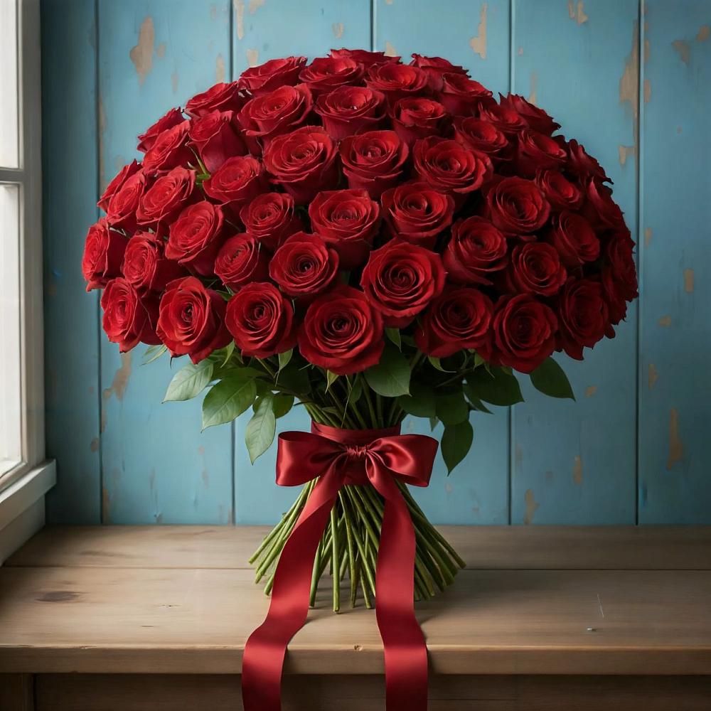 Букет Красные розы Блэк Меджик в Кяхулай