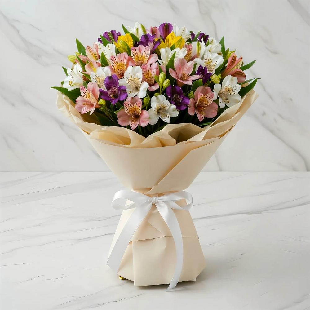 Букет цветов из: Альстромерии в Кяхулай