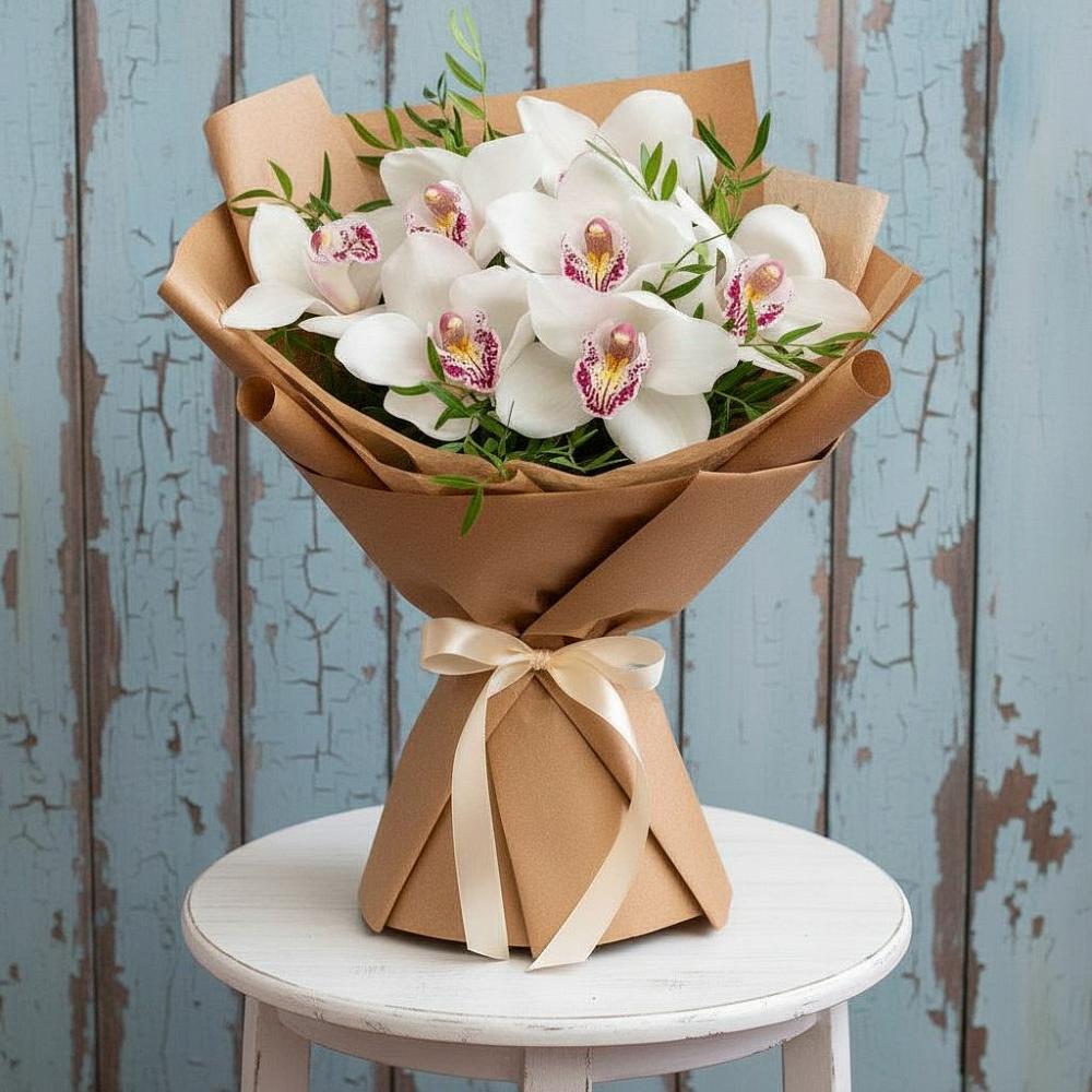 Букет цветов из: Орхидеи и Розы в Кяхулай