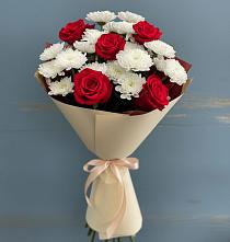 Букет цветов из:  Розы и Хризантемы в Кяхулай