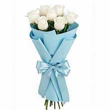 Букет 7 белых роз Проуд в Кяхулай