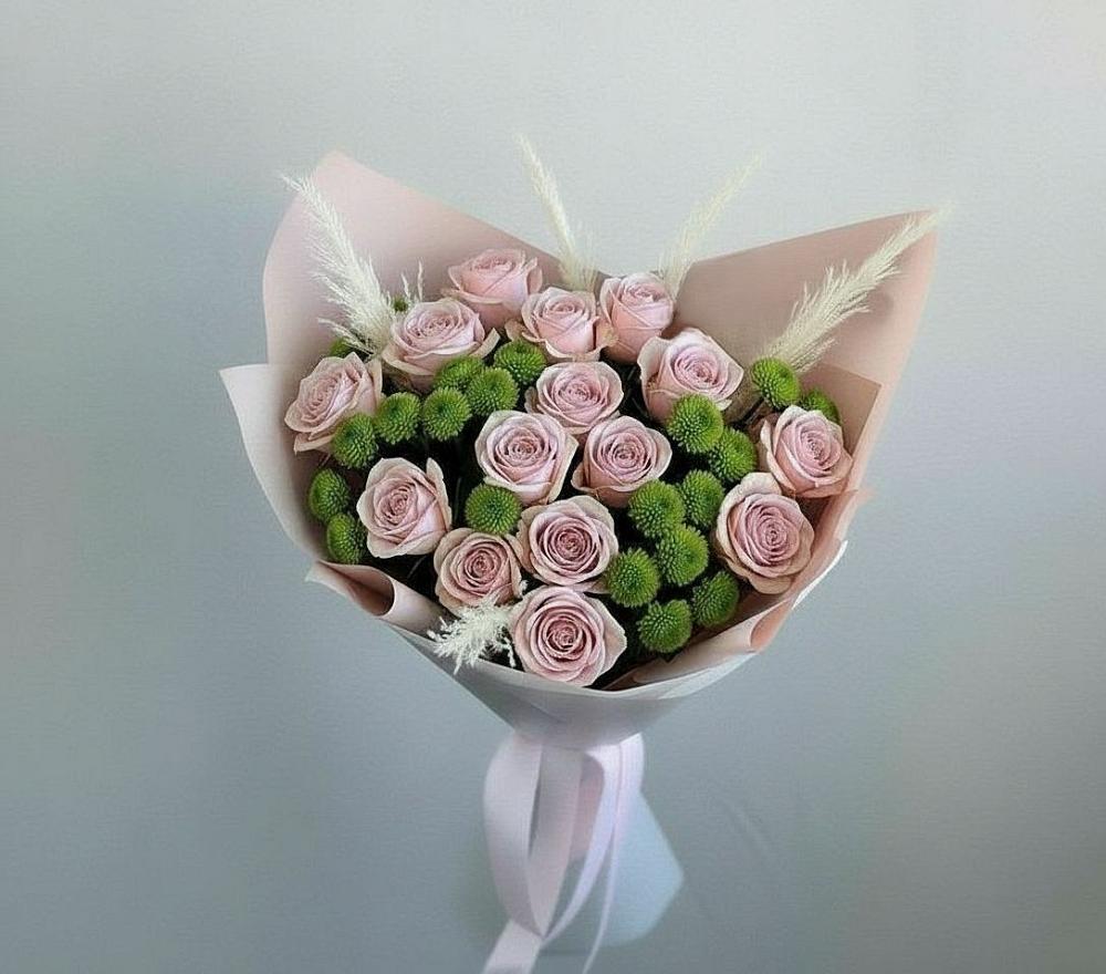 Букет цветов из: Розы и Хризантемы в Кяхулай