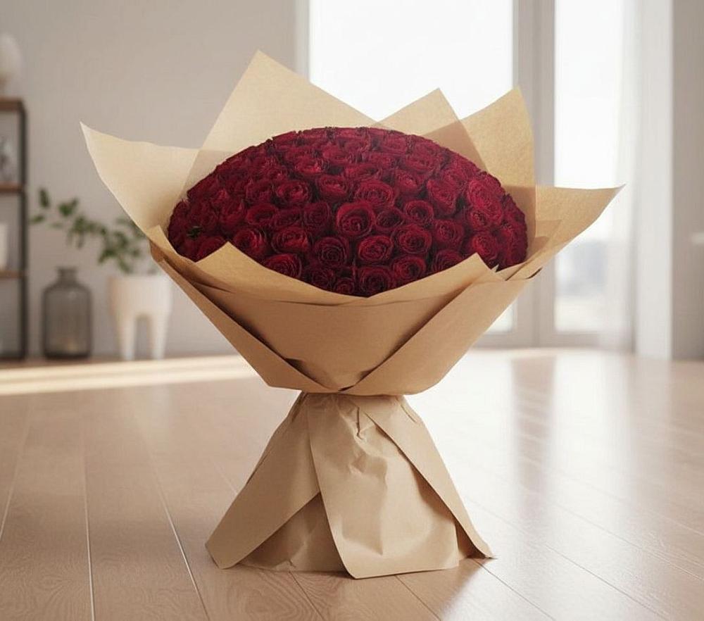 Букет 101 Красная роза в Кяхулай