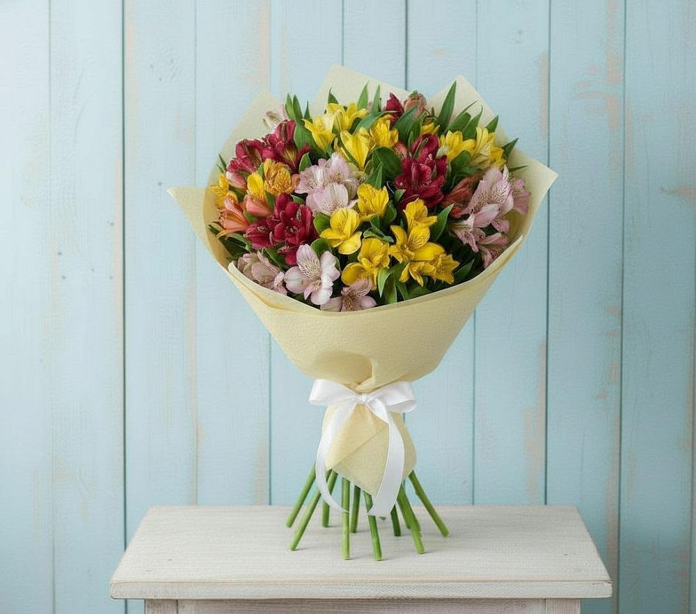 Букет цветов из: Альстромерии в Кяхулай