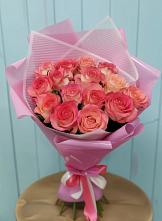 Букет 15 Розовых роз Равель в Кяхулай